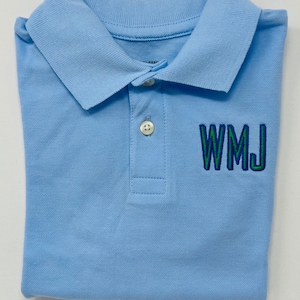 Boys Monogram Polo Design