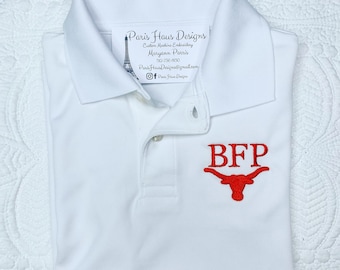 Boys Polo Longhorn Design