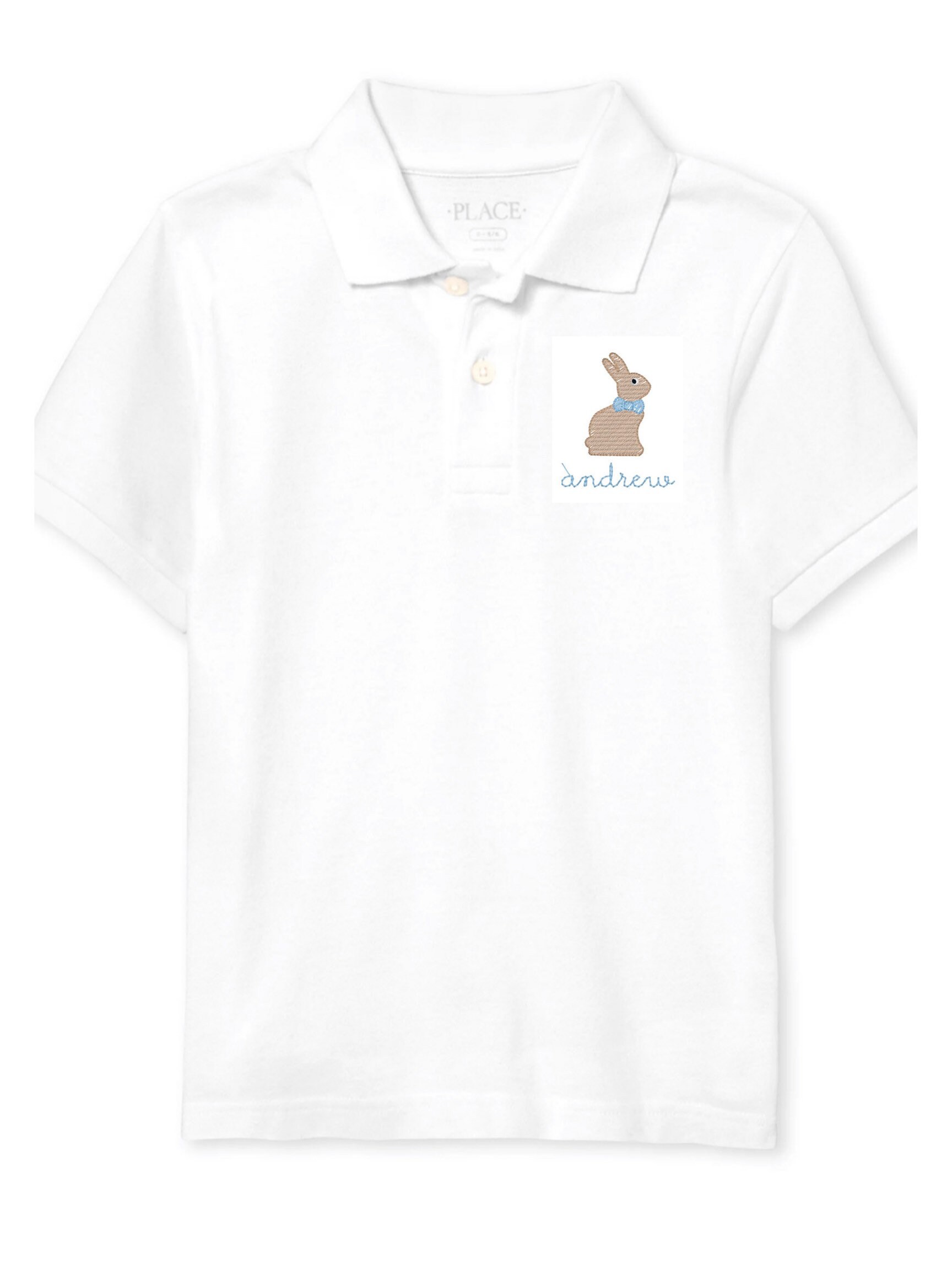 Children's Bunny Embroidered Polo Dress
