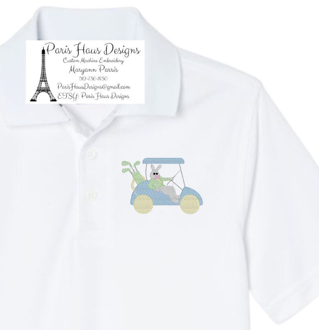 Children's Bunny Embroidered Polo Dress main image 1