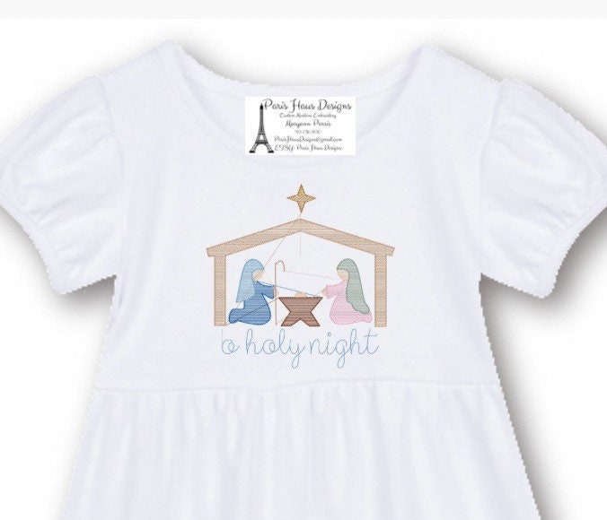 white christmas dresses Nativity Smocked Dress main image 1