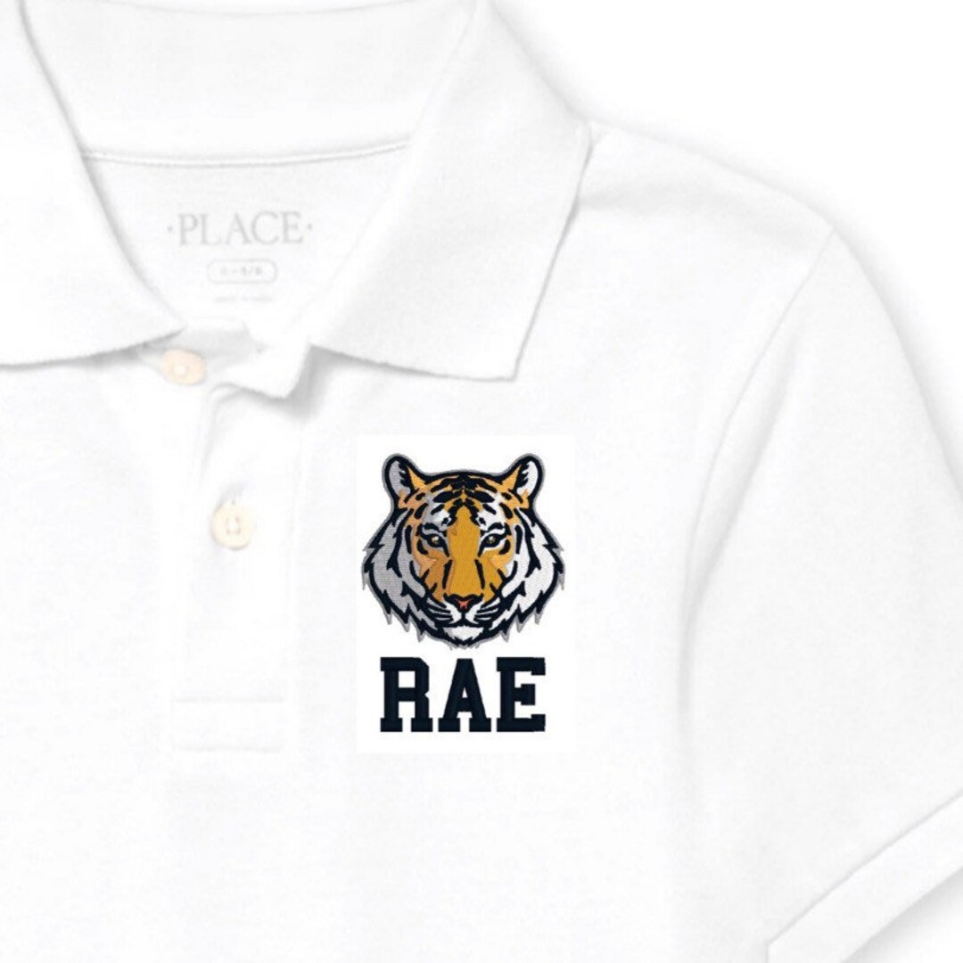 Boys Tiger Monogram Polo Design - Etsy