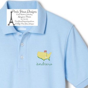 Boys Golf Monogram Polo Design