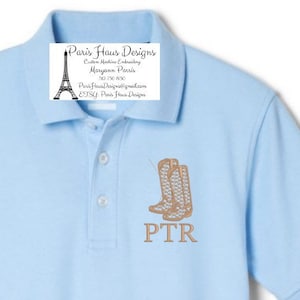 Boys Boots Monogram Polo Design