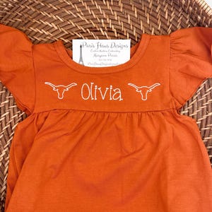 Girls Longhorn Monogram Dress
