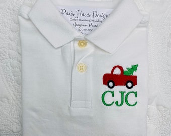 Boys Christmas Polo | Etsy