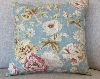 Waverly "Among the Roses" Pillow Cover, French Country, Cottagecore, Boho Floral Sham