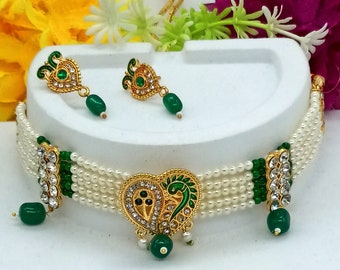 Gold Plated Chik Necklace Set 