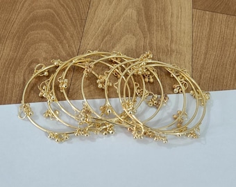 Vergoldete Armreifen: Indische Hochzeit Traditioneller Ghungroo Schmuck, Brautjungfer Braut Armreifen