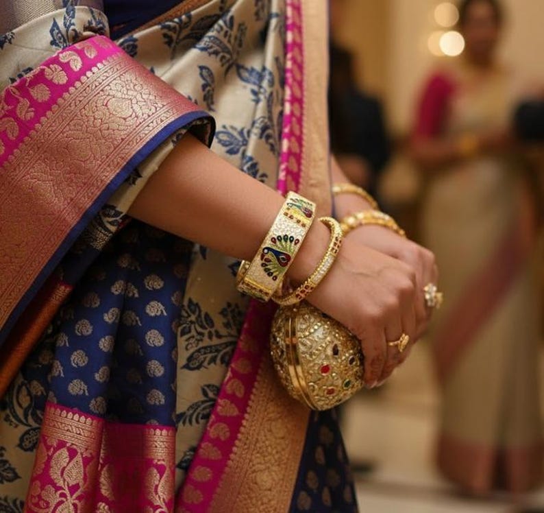Meenakari Peacock Bangles - Designer Indian Jewelry - Traditional Bridesmaid Bridal - Wedding Gift image 3