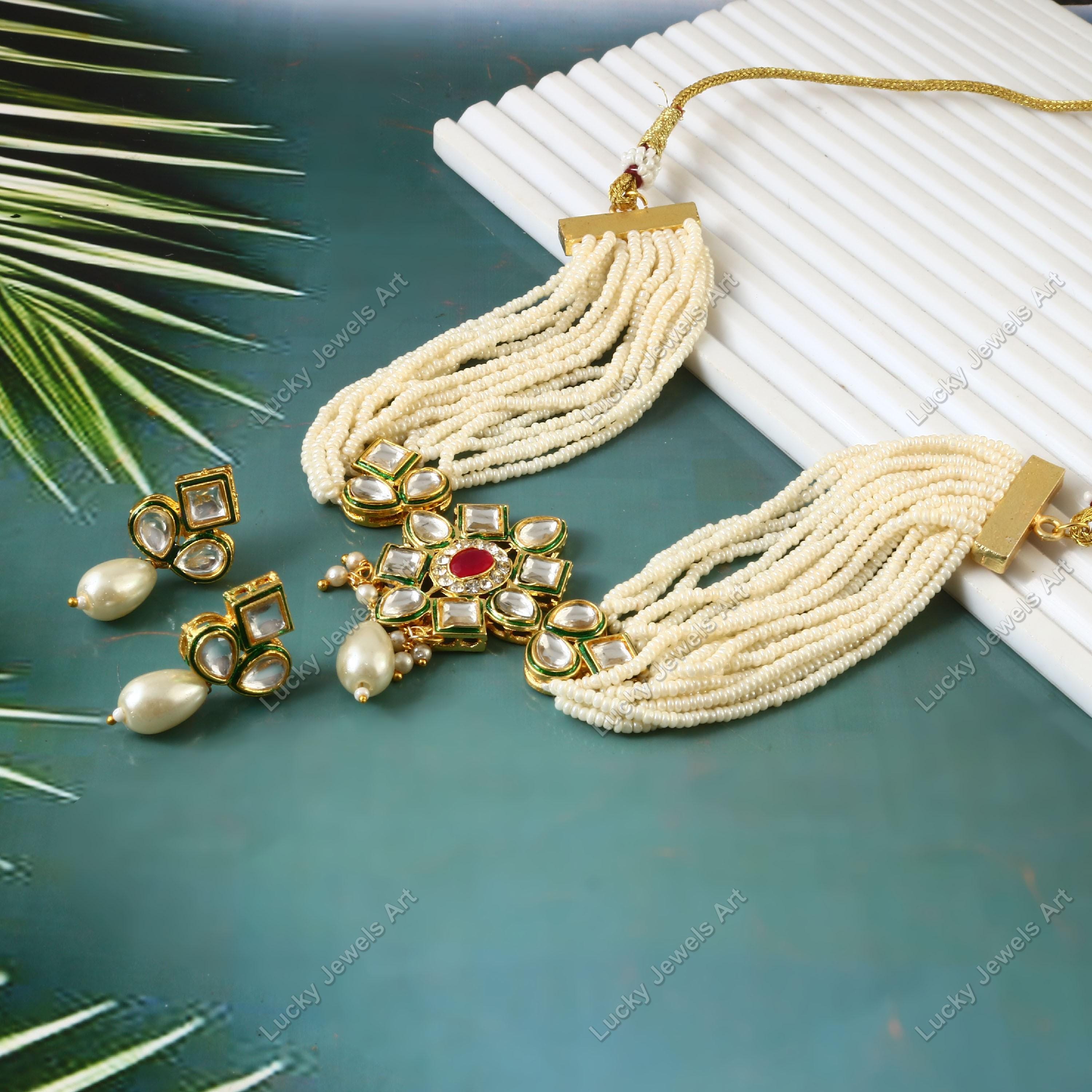 Rizilia Parure di Gioielli con 19 Necklace & Dangle Orecchini Taglio Rotondo CZ [Zirconia Cubica Bianca] in Placcato Oro Giallo, Semplice Ed Elegante Moderno