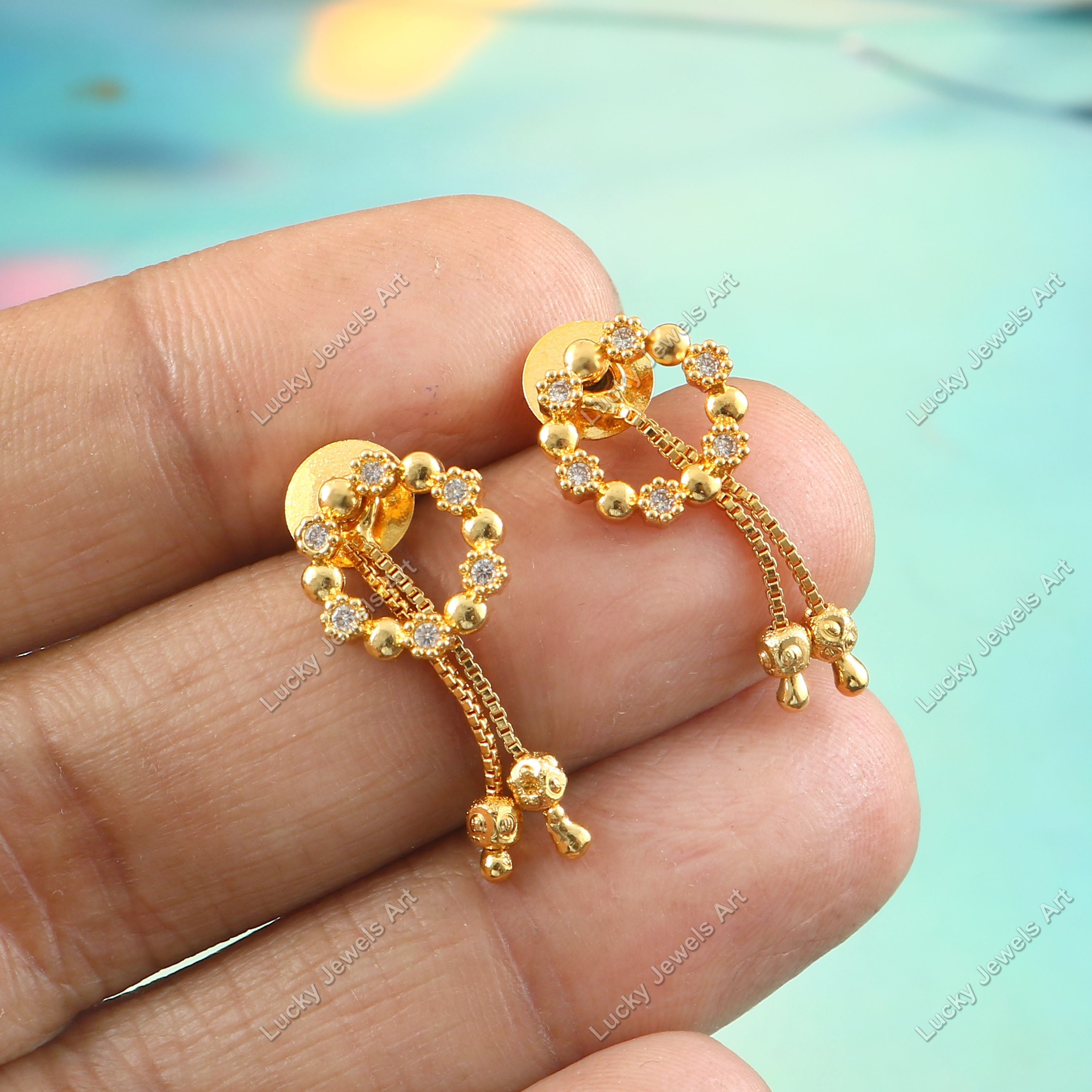 Layer Sui Dhaga Jhumka Earrings Designs Sui Dhaga Chain Design Sui