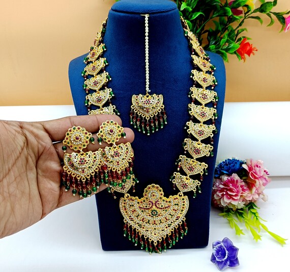 Rajwada Necklace Set Handmade Multi 