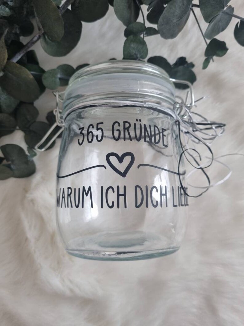 365 Gründe warum ich dich liebe Glas Valentinstag für Paare Etsy.de