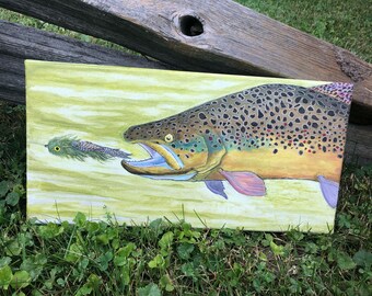 Trout Art Etsy