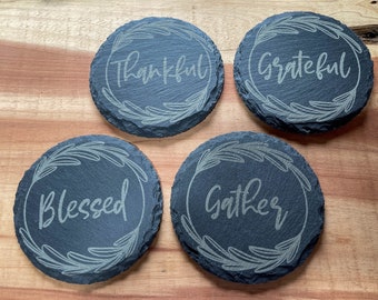 Slate stone coasters
