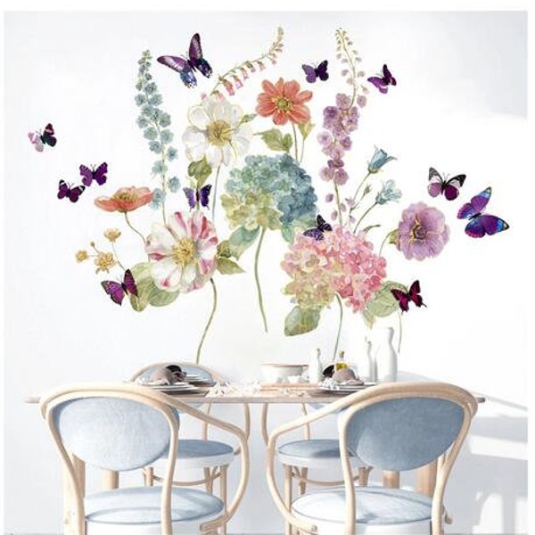 Colorful Wall Stickers Plants Animals Flowers Grass Butterfly Birds Colorful Vinyl Wall Stickers