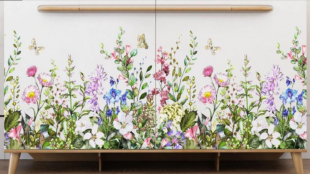 Flower Grass Wall Stickers Art Decal Mural Wall Background DIY Decor