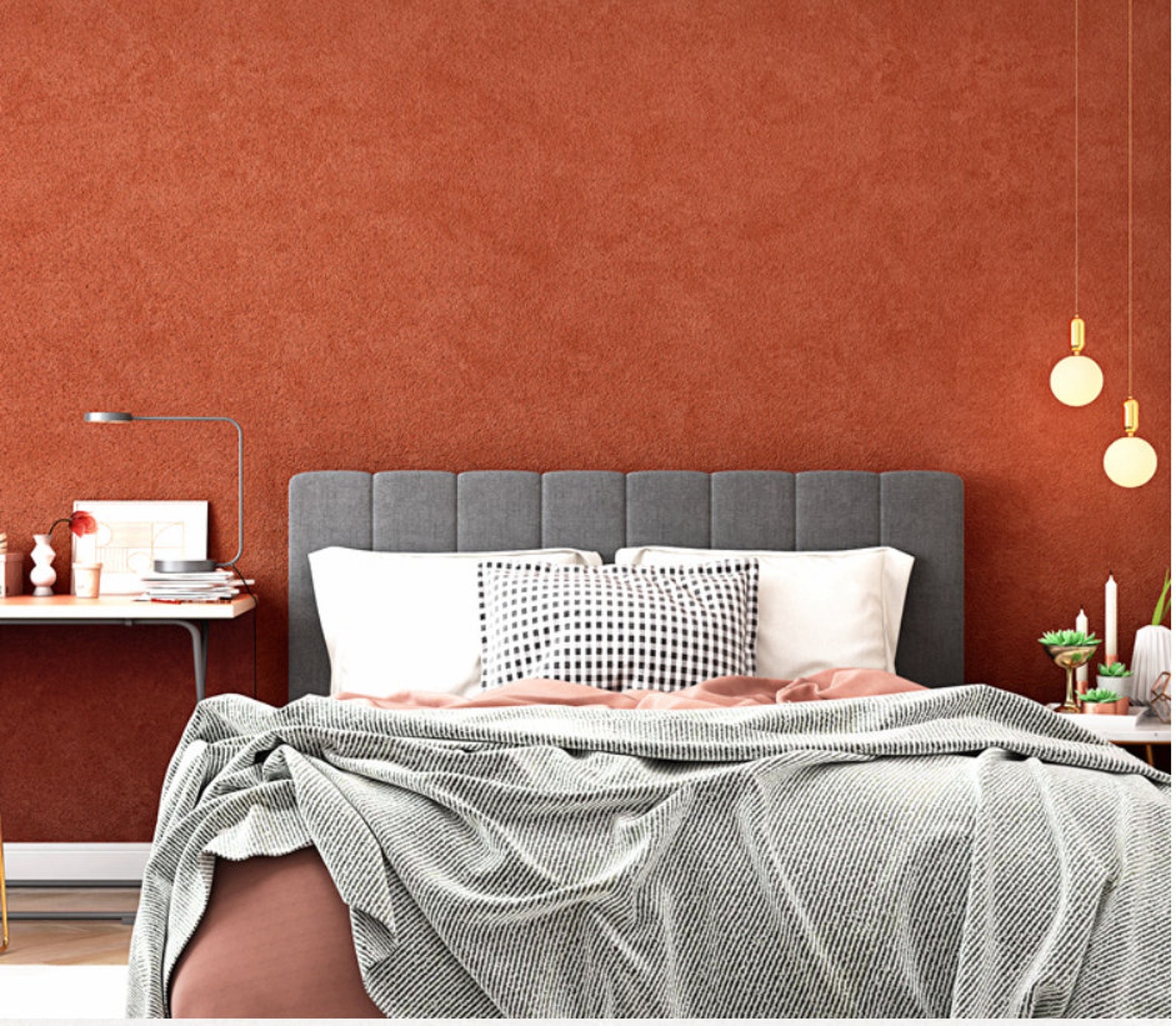 Plain Brown Wallpaper Simple Brown Wallpaper Wall Decor | Etsy