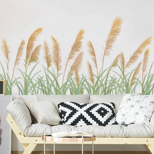Autumn Reeds Wall Paste Wall Decal Ins Bedroom Reeds Wall Decoration Stickers image 3