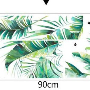 Tropical Plants Banana Leaves Plant Wall Sticker Wall Decal Glass Door ...