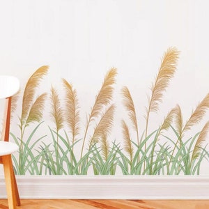 Autumn Reeds Wall Paste Wall Decal Ins Bedroom Reeds Wall Decoration Stickers image 2