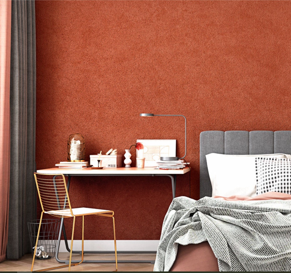 Plain Brown Wallpaper Simple Brown Wallpaper Wall Decor | Etsy