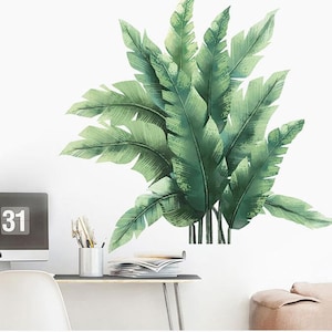 One Large Banana Plant Wall Sticker Wall Decal Glass Door Sticker