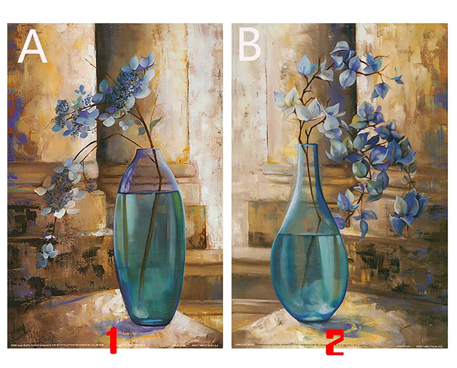 Europa y los Estados Unidos pintura al óleo de vidrio florero | Etsy