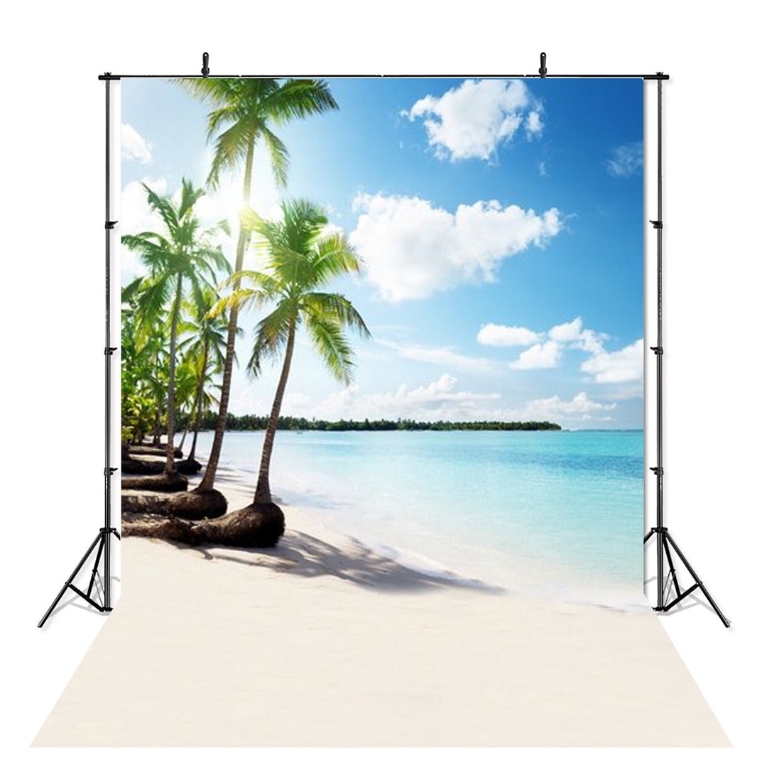 thumbnail image 2 of 10x10ft Blue Nautical Coastal Photo Backdrop - Summer Beach Theme Photography Background 2 of 11
