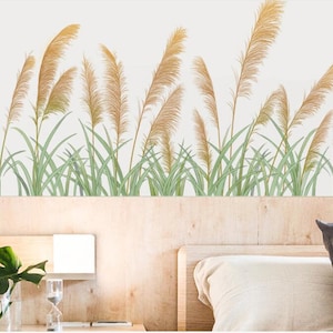 Autumn Reeds Wall Paste Wall Decal Ins Bedroom Reeds Wall Decoration Stickers