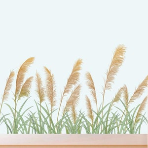 Autumn Reeds Wall Paste Wall Decal Ins Bedroom Reeds Wall Decoration Stickers image 5