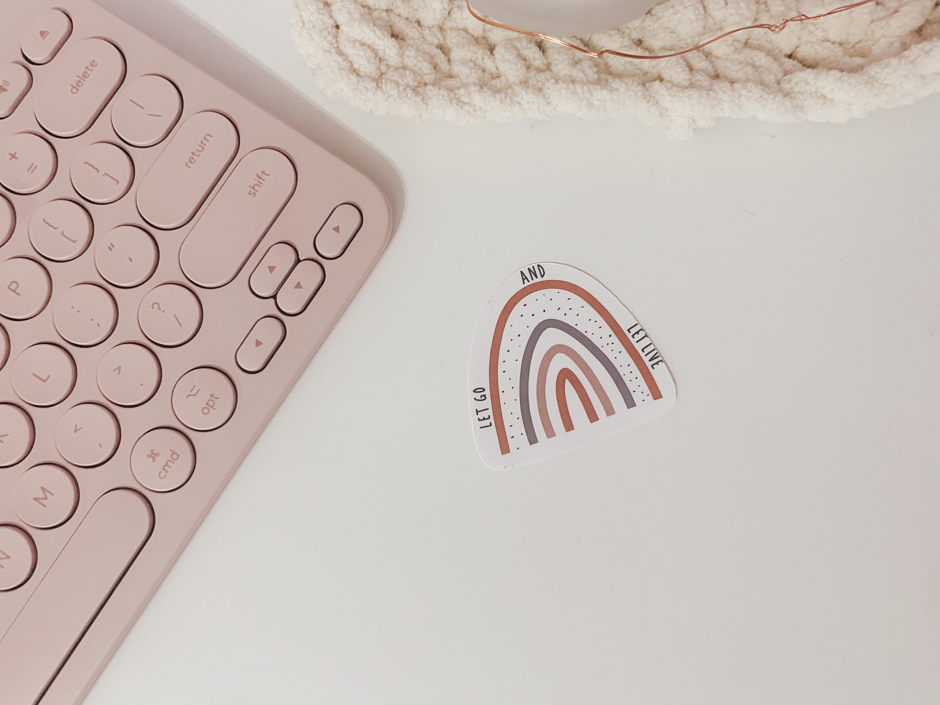 rainbow fall boho sticker trendy aesthetic sticker etsy
