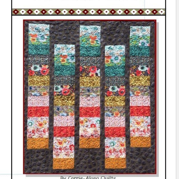 Raised Beds Quilt Pattern  CAQ-905 NEW PATTERN by Carrie-Along-Quilts: Fat Quarter Friendly