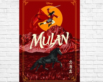 Mulan 2020 Movie Poster Print Wall Art