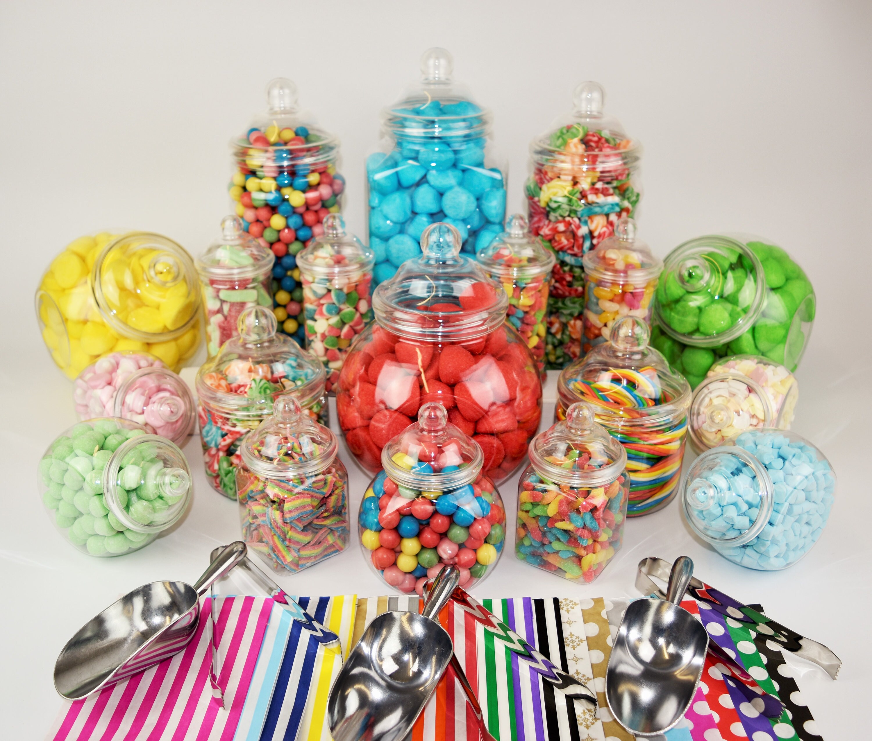 19 Jar Plastic Candy Jar 3 X Tongs 3 X Scoops 100 X Etsy UK