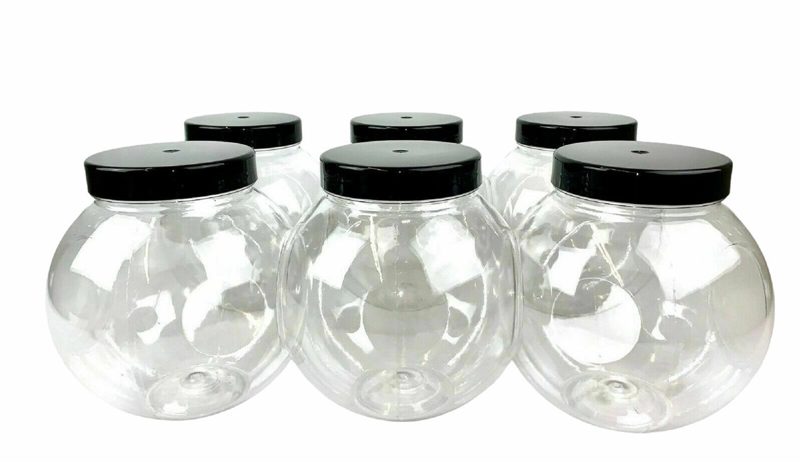 6 X 3.2L Round Plastic Storage Jars Kitchen/garage Etsy