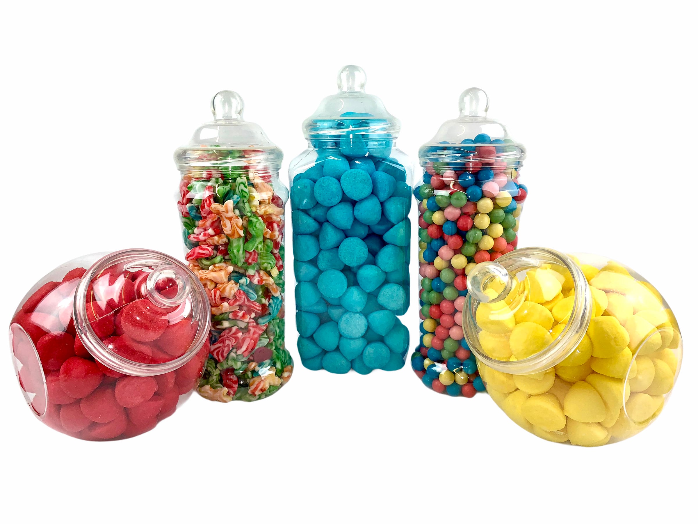 5 Jar Jumbo Plastic Candy Buffet Sweet Jar Kit Wedding Etsy