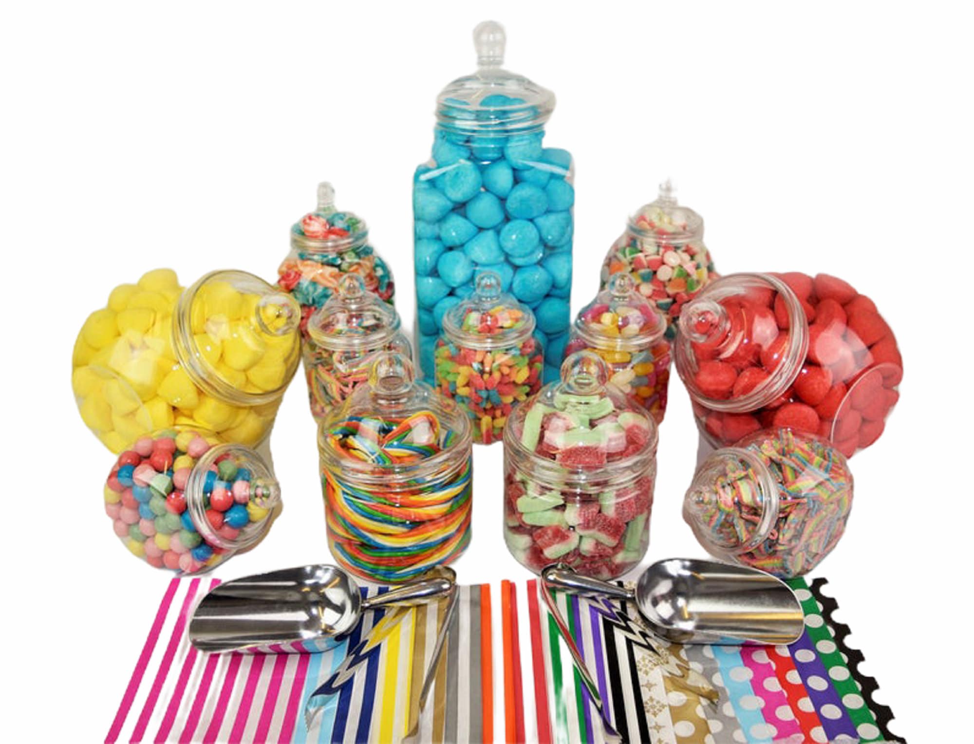 12 Jar Only Plastic Candy Jar 2 x Scoops 2 x Tongs 100 x Candy Etsy