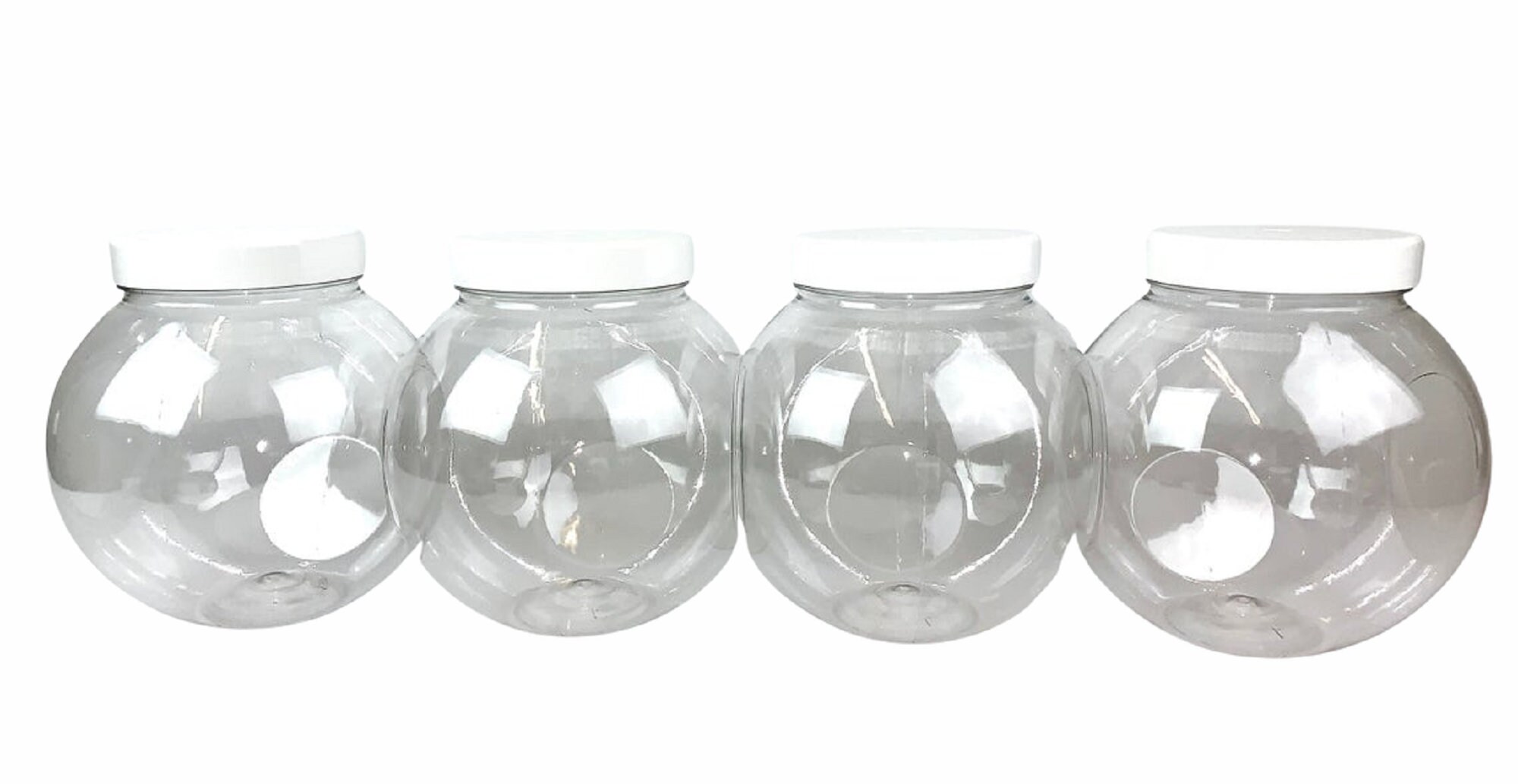 4 x 3.2L Round Plastic Storage Jars Kitchen/Garage Etsy
