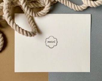 Merci Note Cards, Merci Thank You Cards, French Thank You Card, Gratitude Card, French Inspired Card, Vintage Stationery, Appreciation Card