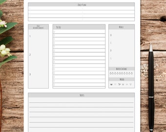 2022 Daily Planner, Undated Daily Planner, Daily Journal Pages, Daily Schedule, iPad Planner, Productivity Planner