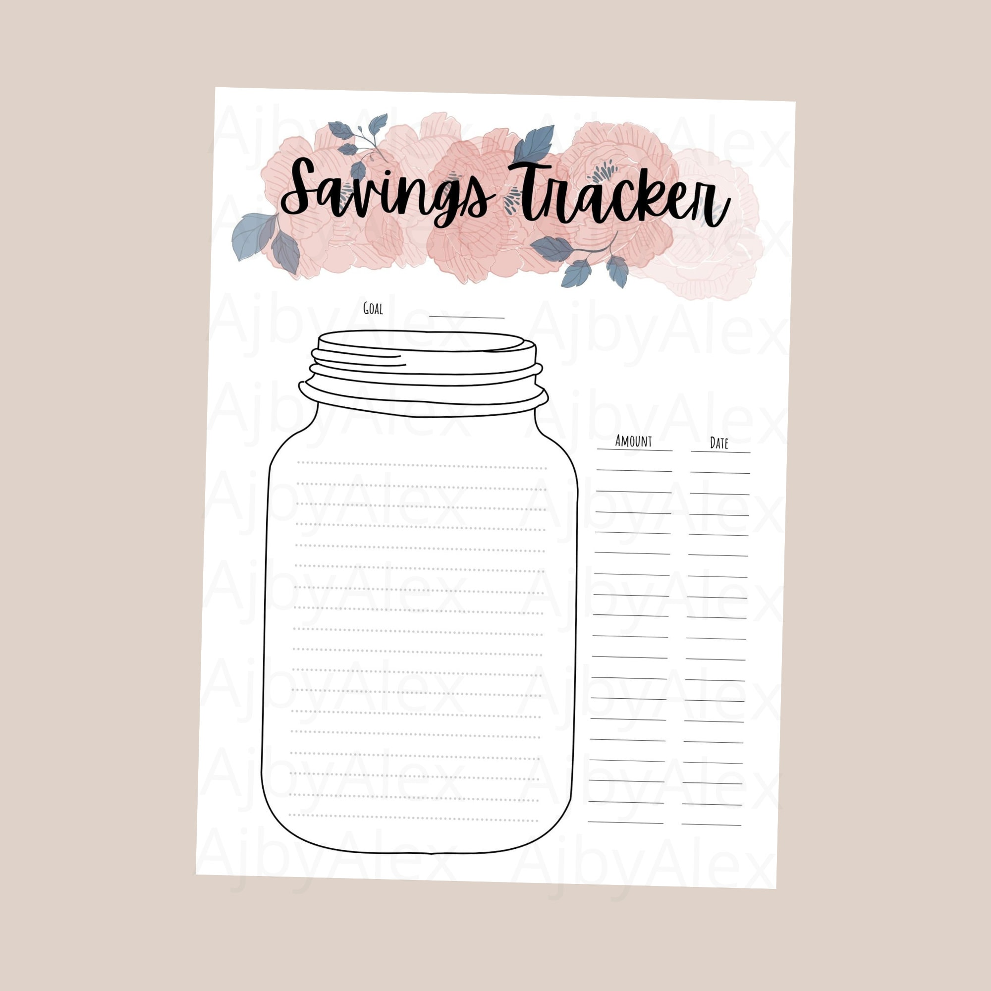 flower-themed-savings-tracker-printable-savings-goal-tracker-saving-jar-for-bullet-journal-savings-challenge-money-saving-jar-hp-etsy for Free Printable Mason Jar Savings Tracker Flower Themed Savings Tracker Printable, Savings Goal Tracker, Saving Jar, for Bullet Journal, Savings Challenge, Money Saving Jar, HP - Etsy for Free Printable Mason Jar Savings Tracker