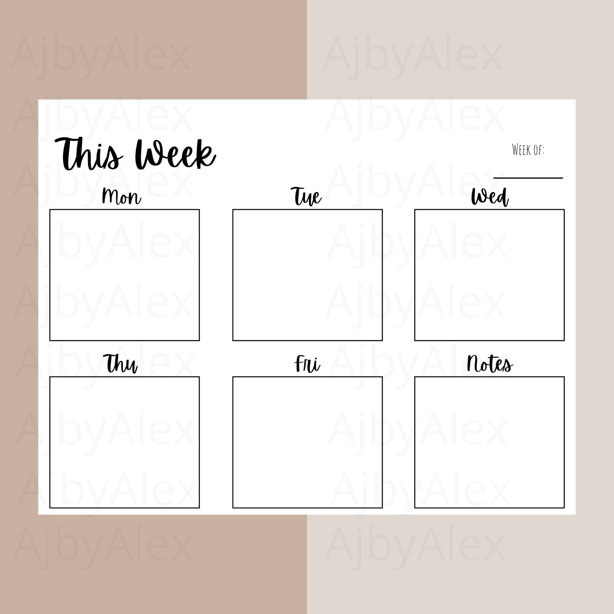 Free Printable Weekly Planner Free Printable Weekly Planner Smith 