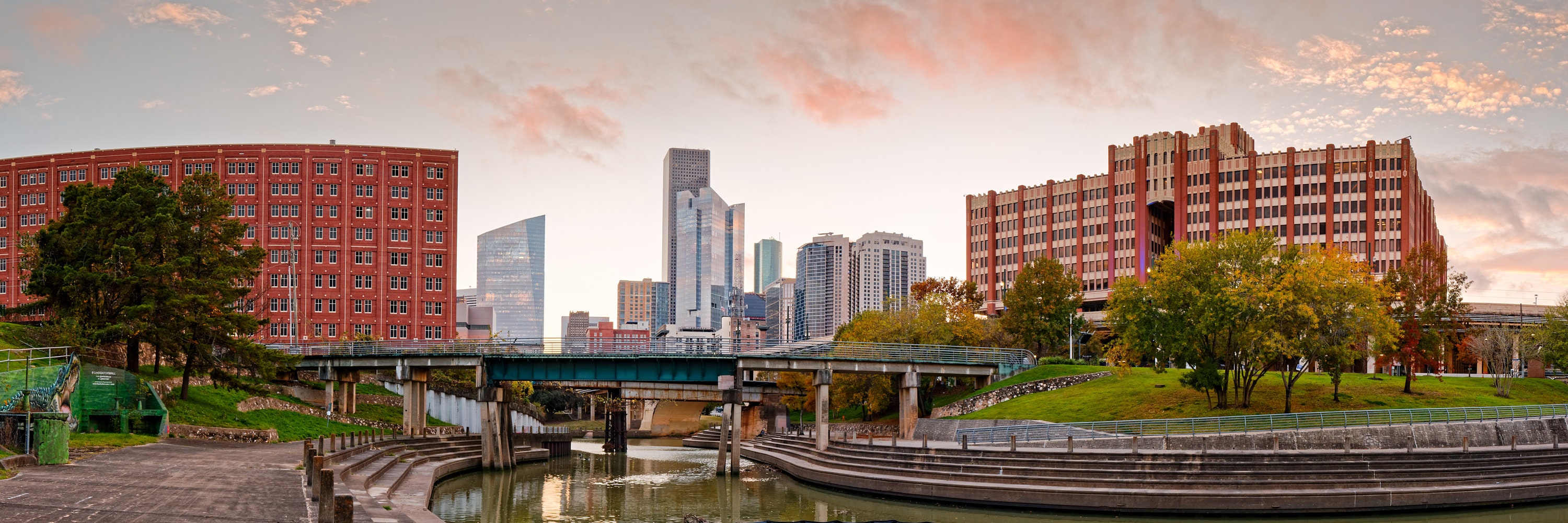 Sunset Panorama of Allen's Landing Park in Downtown Etsy