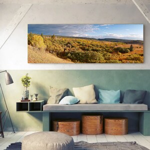 Golden Panorama of Ranchland West of Tierra Amarilla - Northern New Mexico Carson National Forest Fall Foliage Changing Colors Wall Art