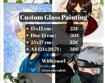 Personalisierung der Glasmalerei / Individuelle Malerei auf animiertem Glas