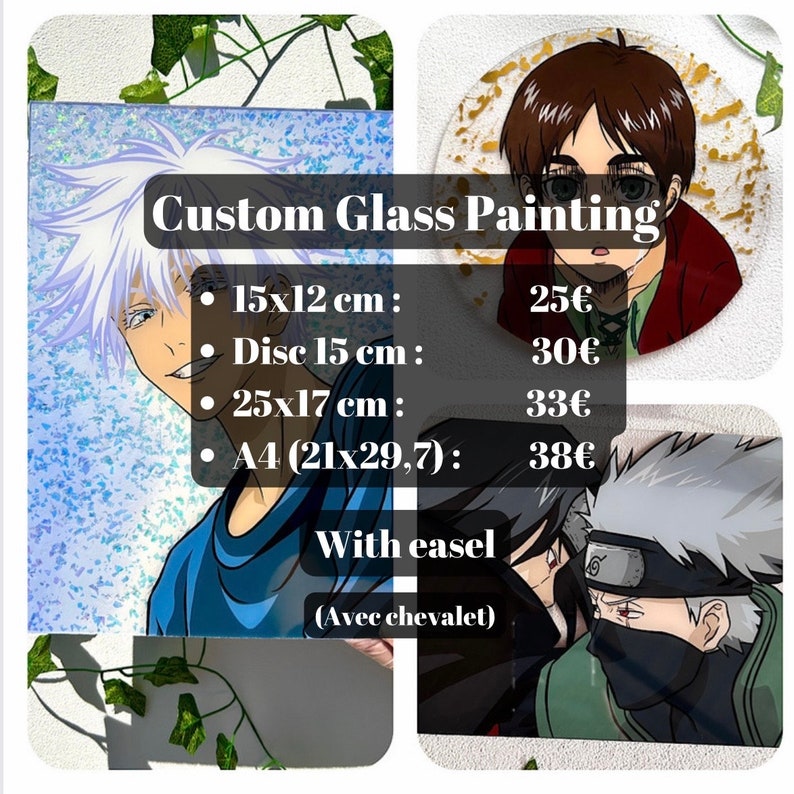 Glass painting personalization / Custom painting on animated glass image 1