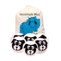 Pack of 6 Handmade Organic Wool Dryer Balls - Black & White Dog Design, Extra Large, Eco-Friendly Natural Merino Wool, Handmade in Nepal