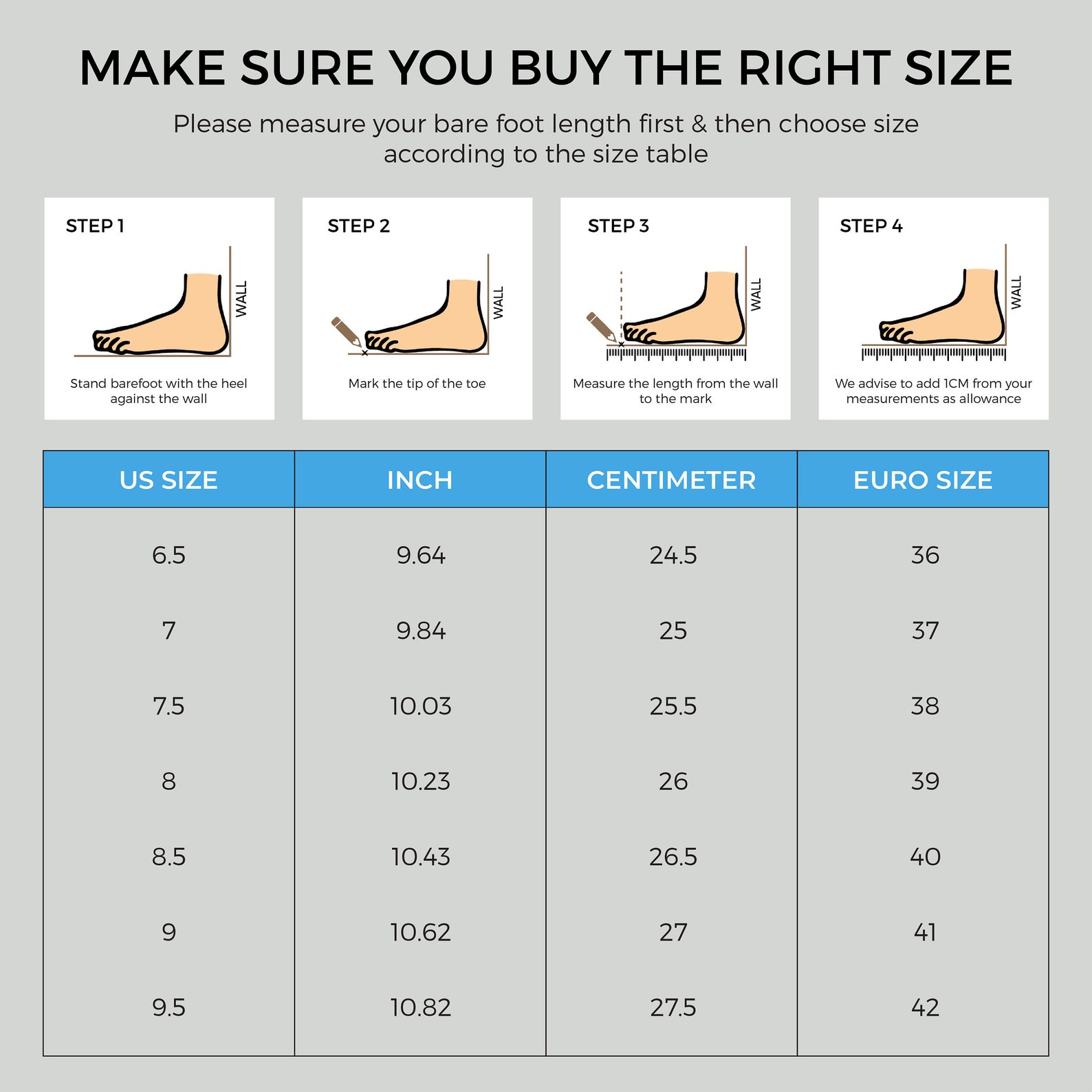 Uk Slipper Size Chart